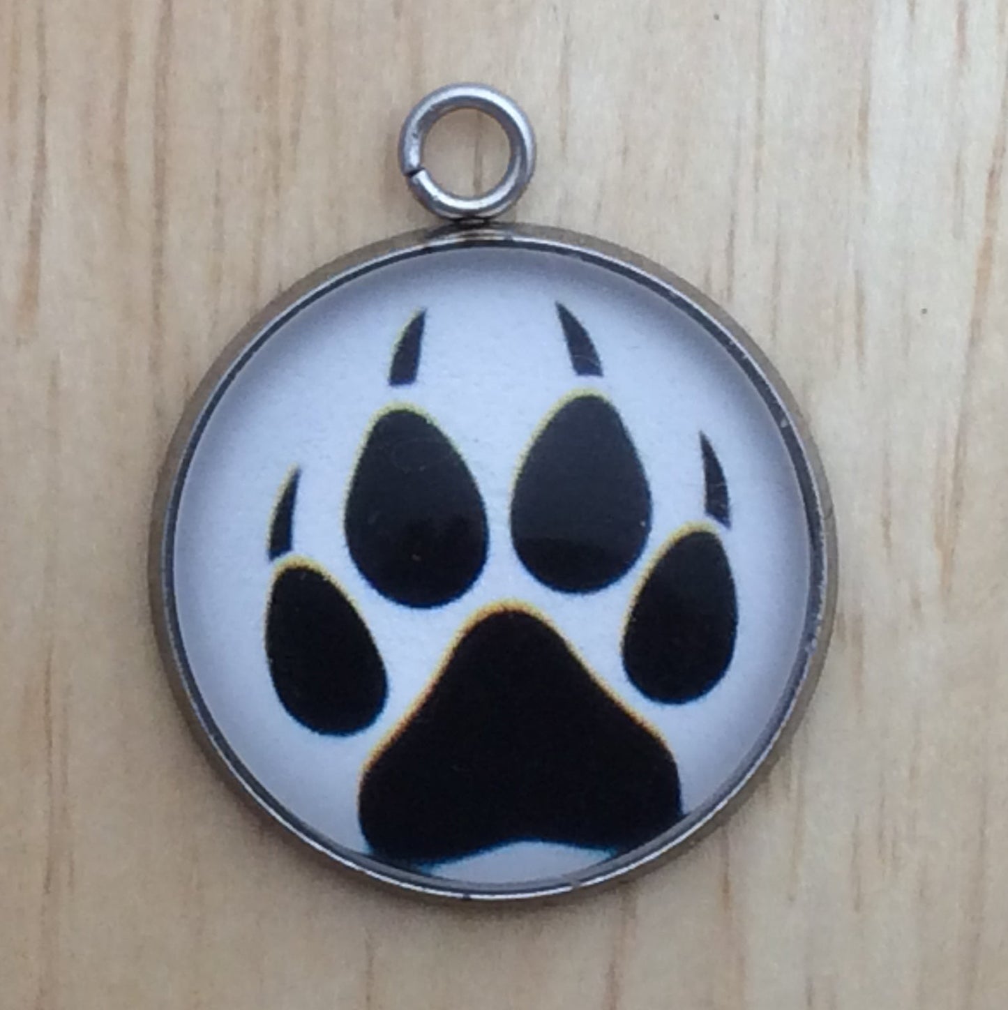 wolf print charm
