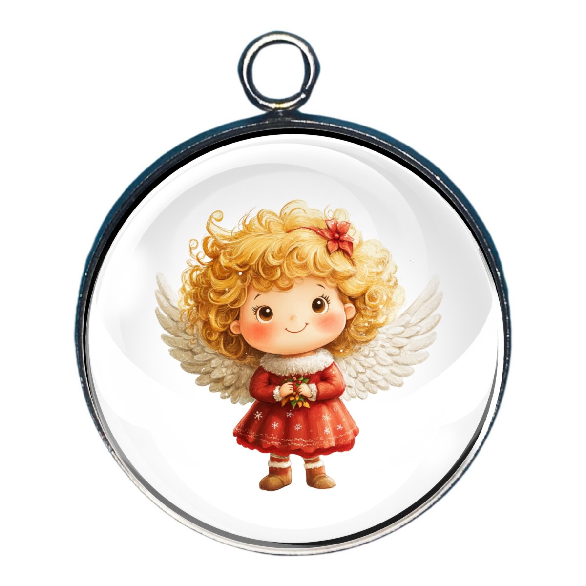 Adorable Christmas Character Glass Cabochon Charms