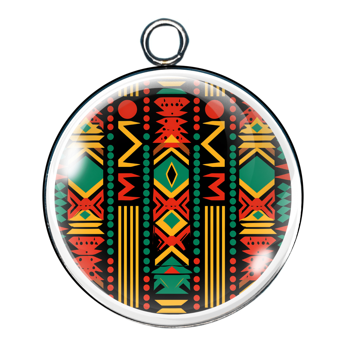 African Kente Cloth Design Charms