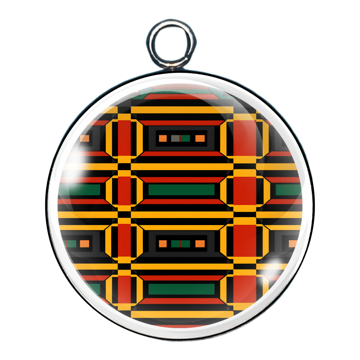 African Kente Cloth Design Charms