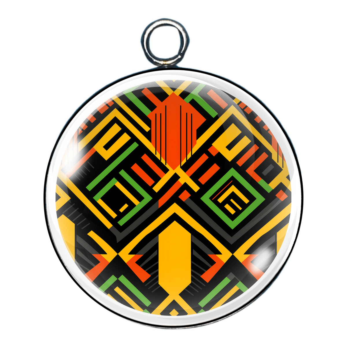 African Kente Cloth Design Charms