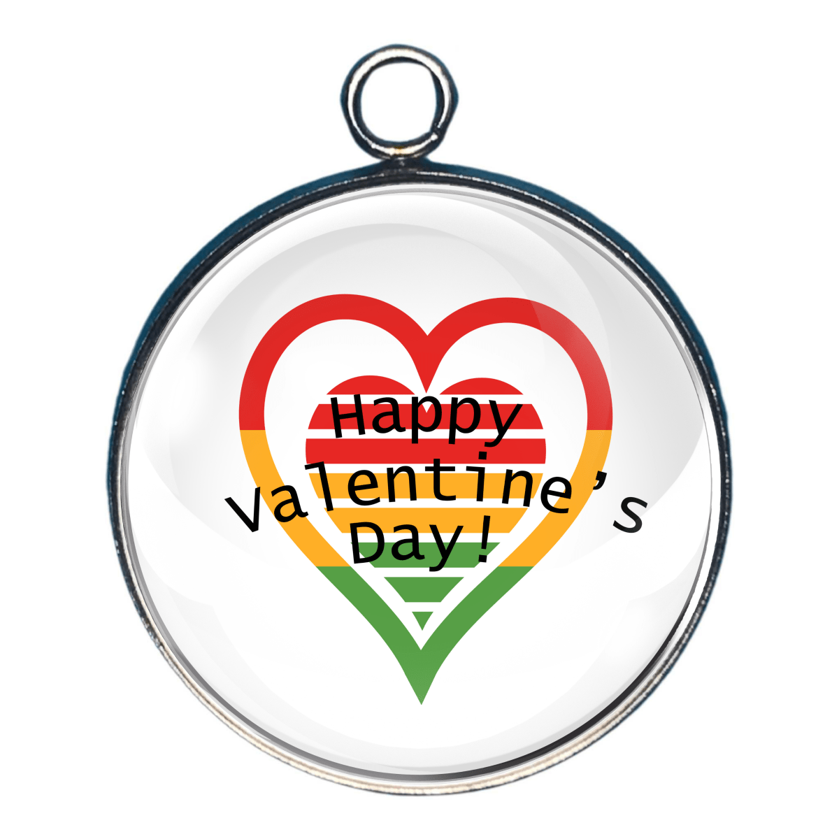 Afro-Love Valentine’s Glass Cabochon Charms