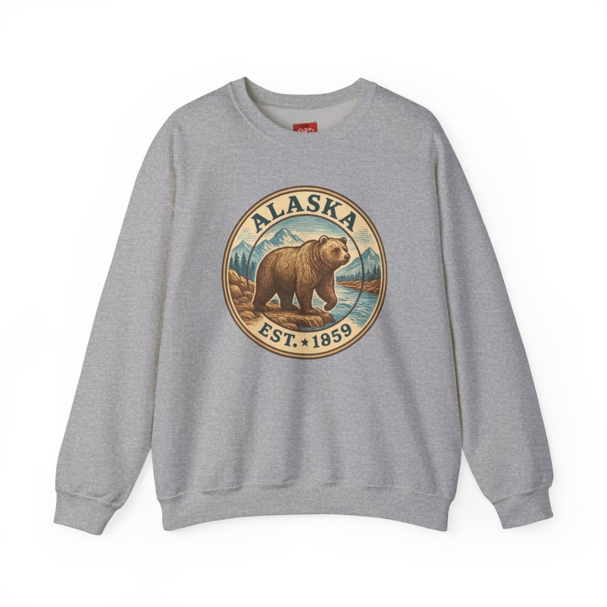 Alaska Bear Sweatshirt, Wildlife Crewneck Jumper, Nature Lover Gift, Cozy Animal