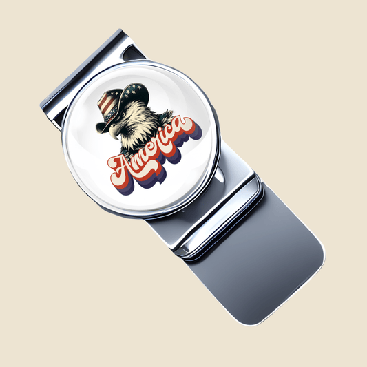 "America" Eagle Money Clip – Stainless Steel Patriotic Wallet Clip for Men