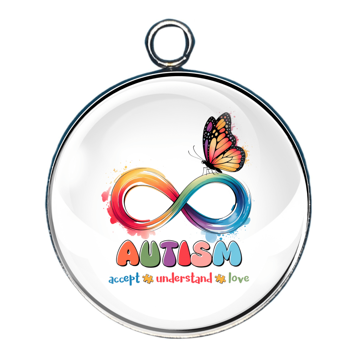 Autism infinity sign with a butterfly