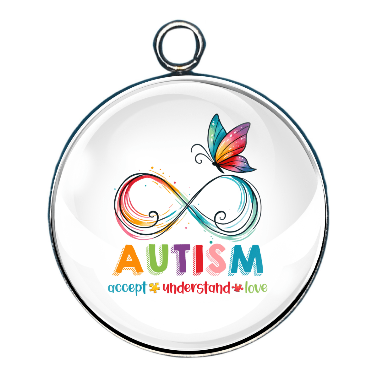 Autism infinity sign with a butterfly