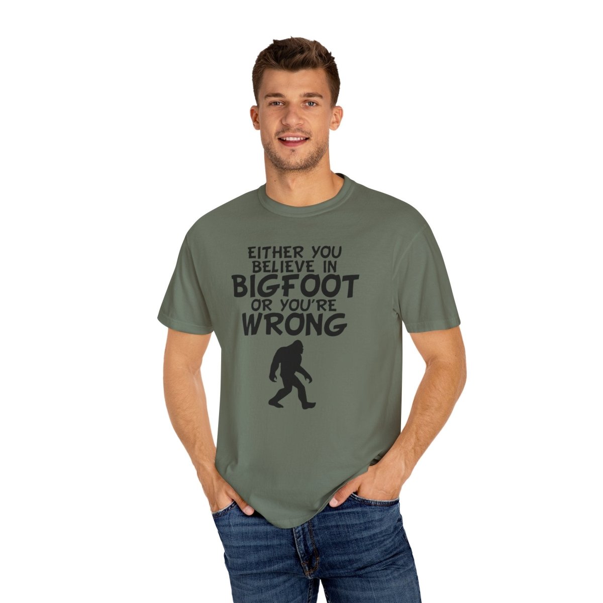 Bigfoot Believer Unisex Tee, Sasquatch Fan Shirt, Cryptid Enthusiast Top, Funny