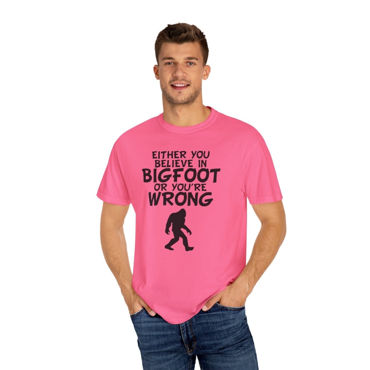 Bigfoot Believer Unisex Tee, Sasquatch Fan Shirt, Cryptid Enthusiast Top, Funny