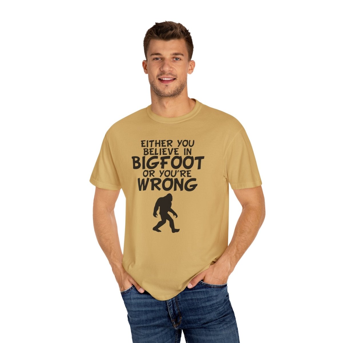 Bigfoot Believer Unisex Tee, Sasquatch Fan Shirt, Cryptid Enthusiast Top, Funny