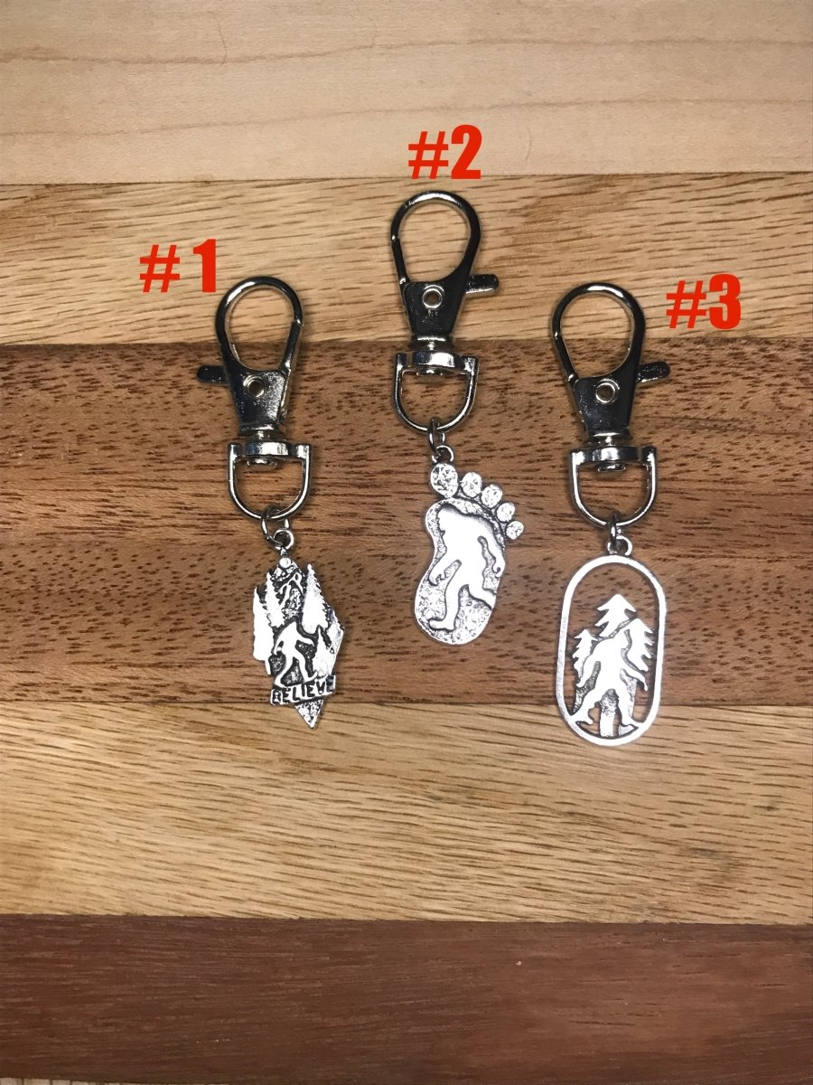 Bigfoot Zipper Pulls, Sasquatch Purse Danglers