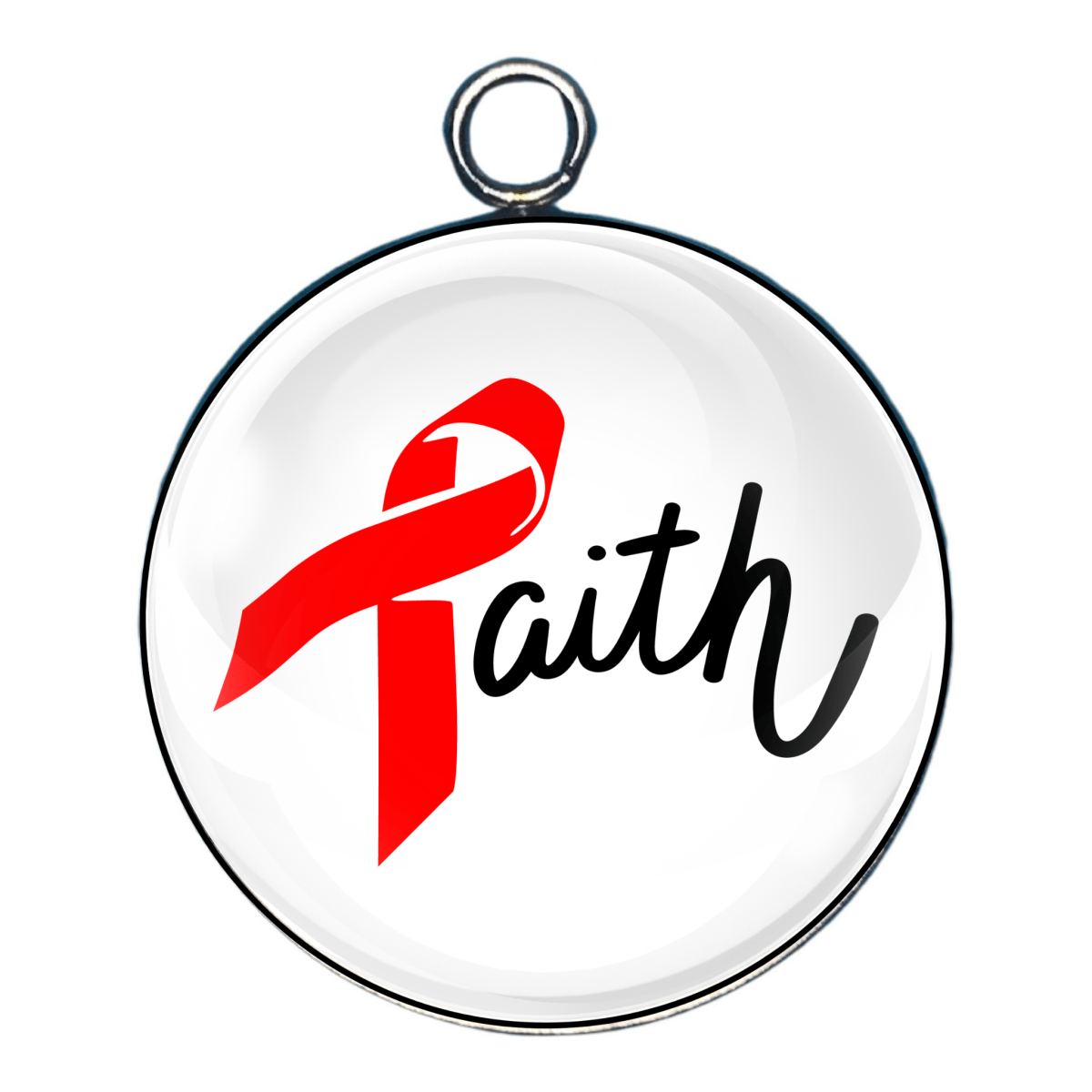 Faith cancer awareness glass cabochon charm for Leukemia cancer