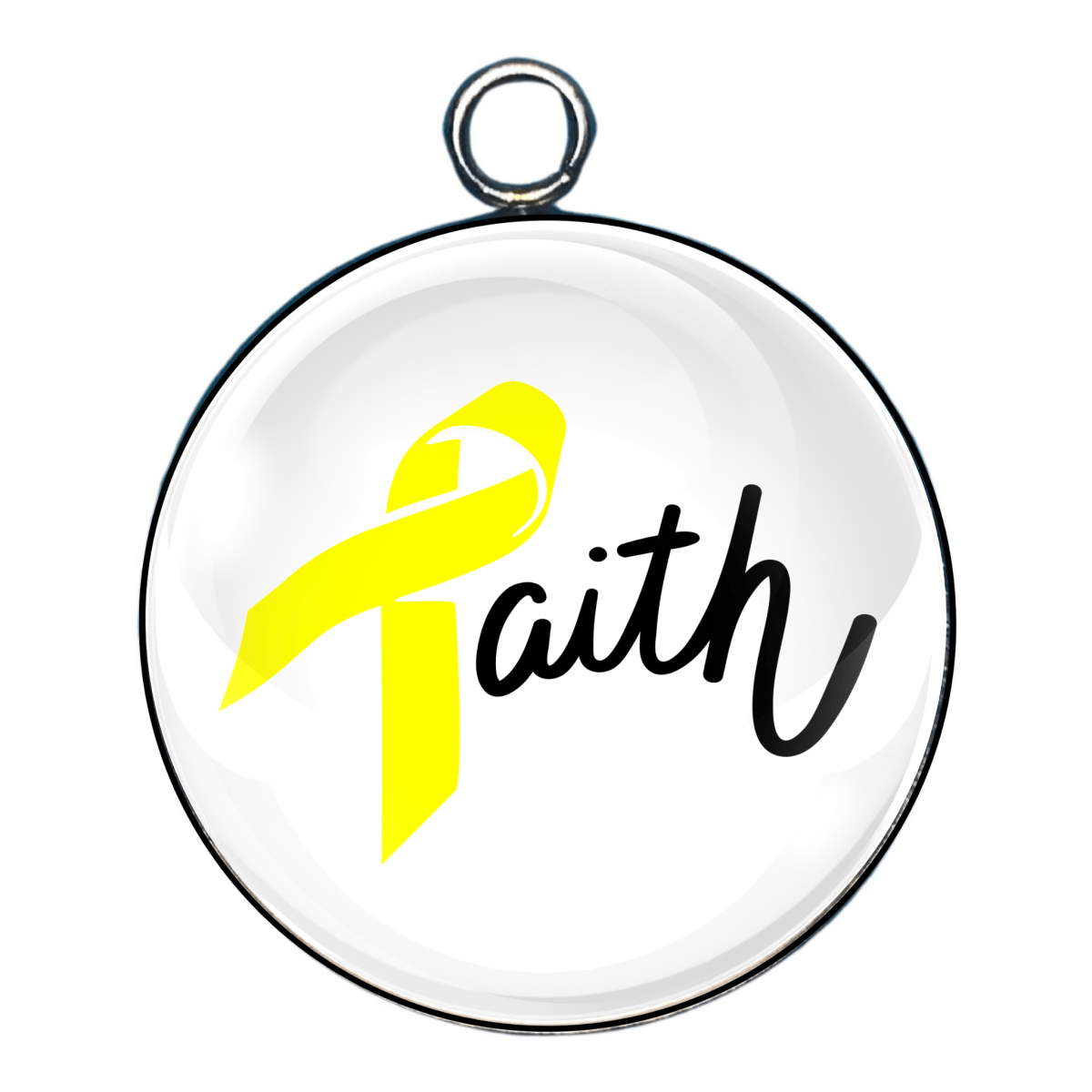 Faith cancer awareness glass cabochon charm for Bone cancer