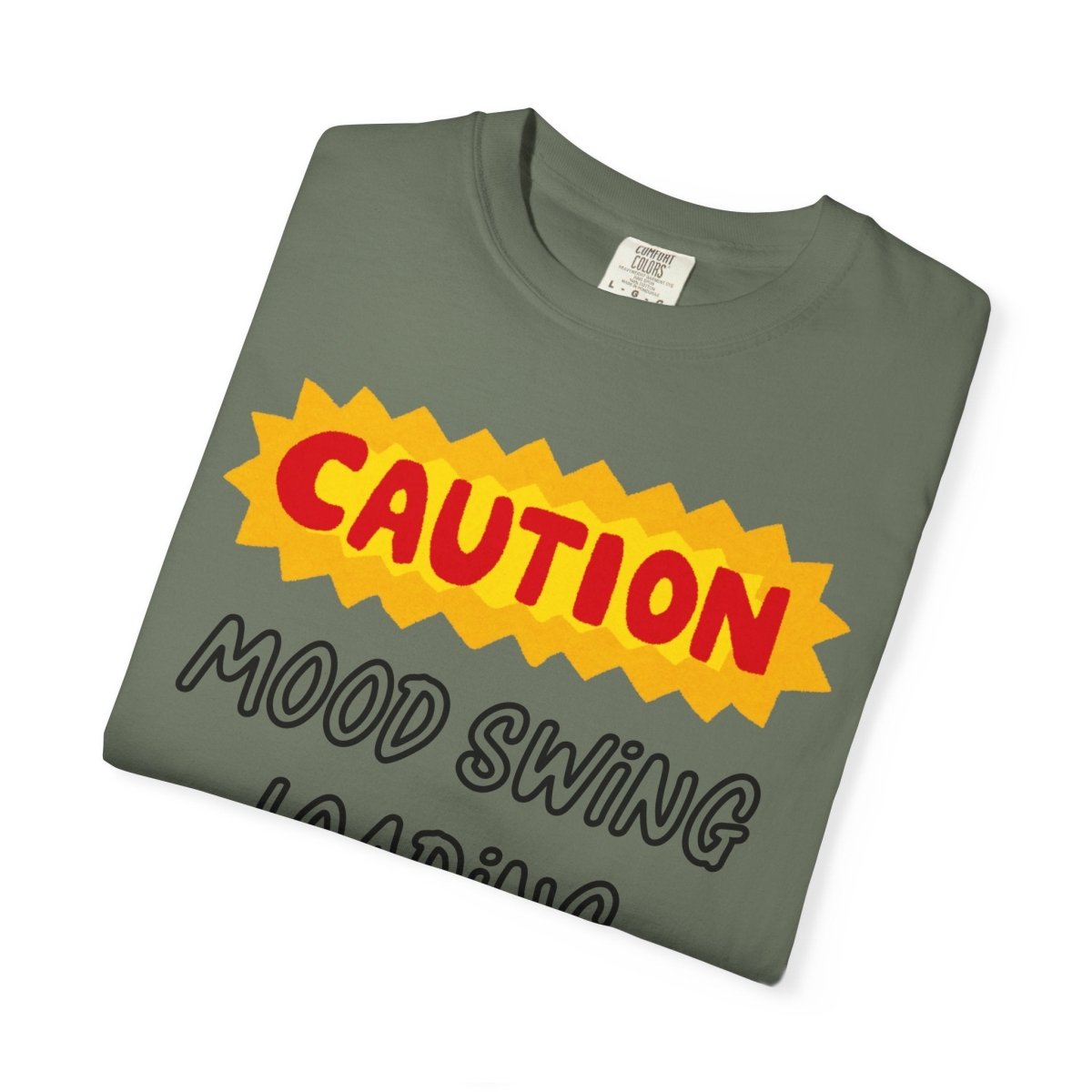Caution Graphic Unisex Garment-Dyed T-Shirt | Fun Casual Tee | Sizes S-4XL | Soft & Relaxed Fit