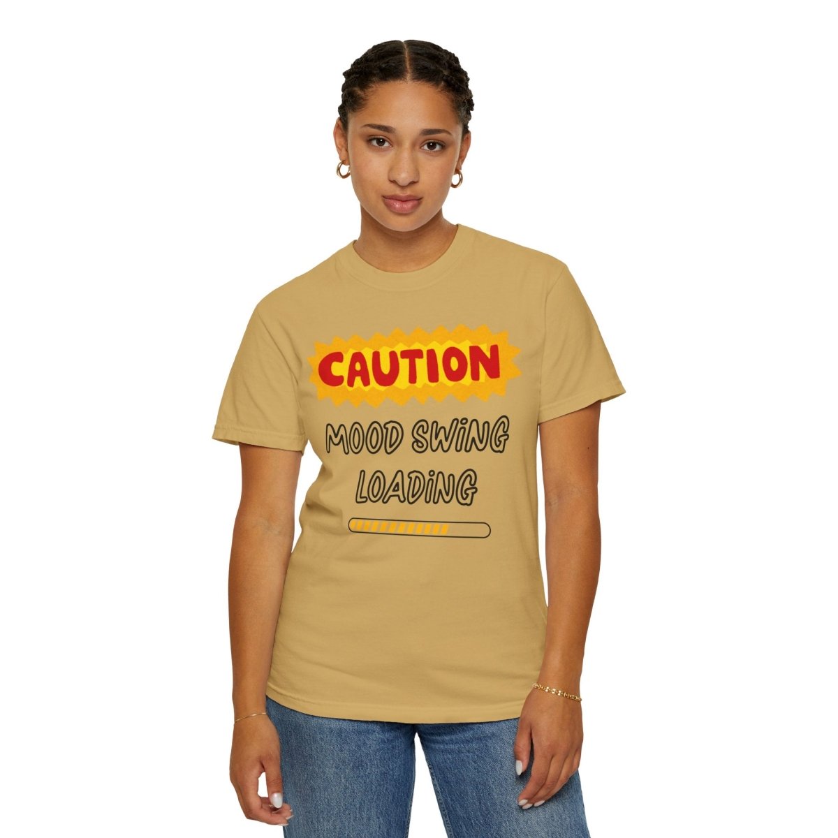 Caution Graphic Unisex Garment-Dyed T-Shirt | Fun Casual Tee | Sizes S-4XL | Soft & Relaxed Fit