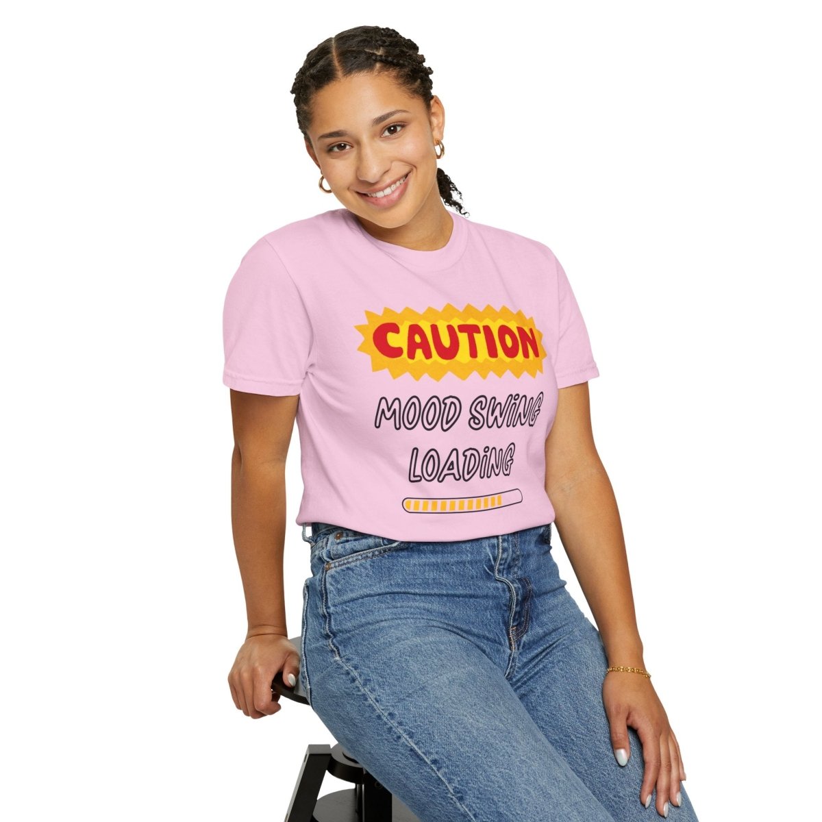 Caution Graphic Unisex Garment-Dyed T-Shirt | Fun Casual Tee | Sizes S-4XL | Soft & Relaxed Fit
