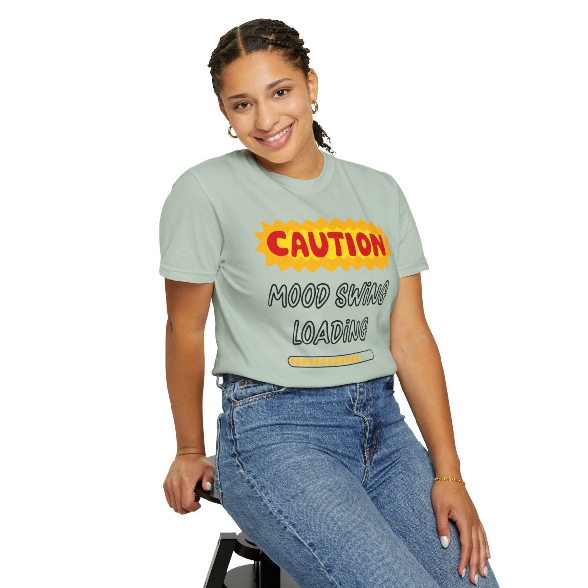Caution Graphic Unisex Garment-Dyed T-Shirt | Fun Casual Tee | Sizes S-4XL | Soft & Relaxed Fit