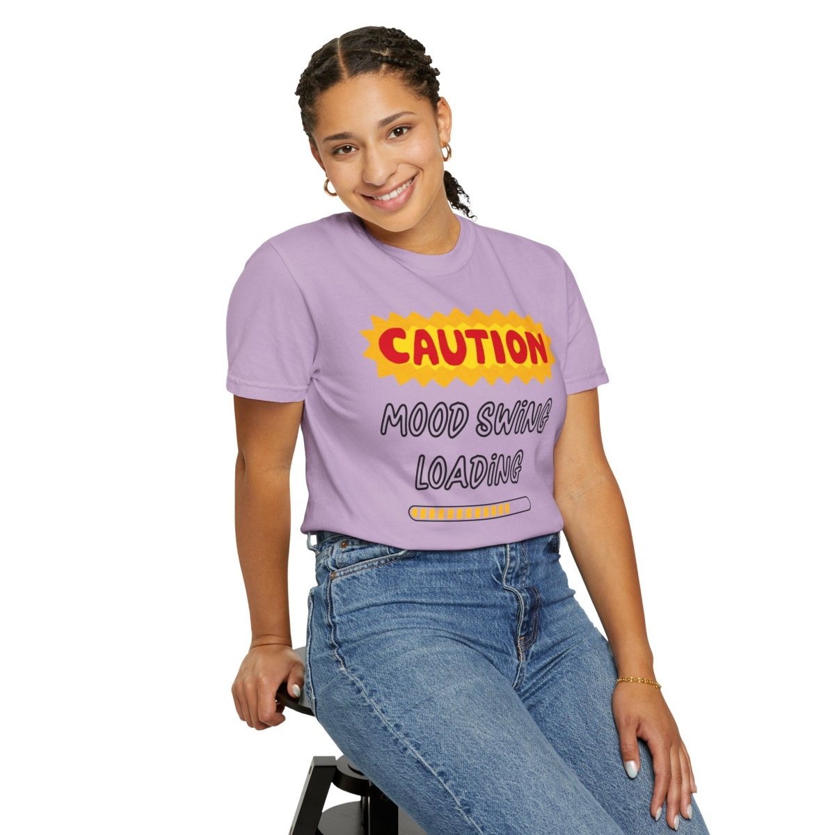 Caution Graphic Unisex Garment-Dyed T-Shirt | Fun Casual Tee | Sizes S-4XL | Soft & Relaxed Fit