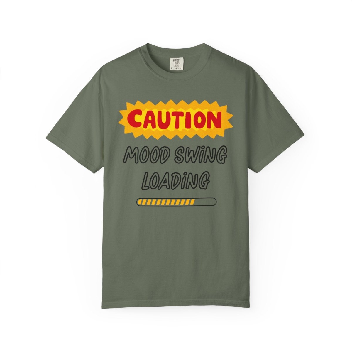 Caution Graphic Unisex Garment-Dyed T-Shirt | Fun Casual Tee | Sizes S-4XL | Soft & Relaxed Fit