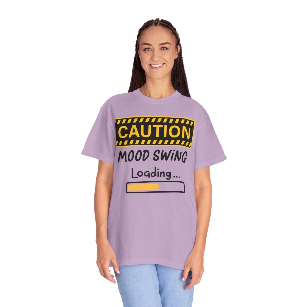 Caution Graphic Unisex Garment-Dyed T-Shirt | Fun Casual Tee | Sizes S-4XL | Soft & Relaxed Fit