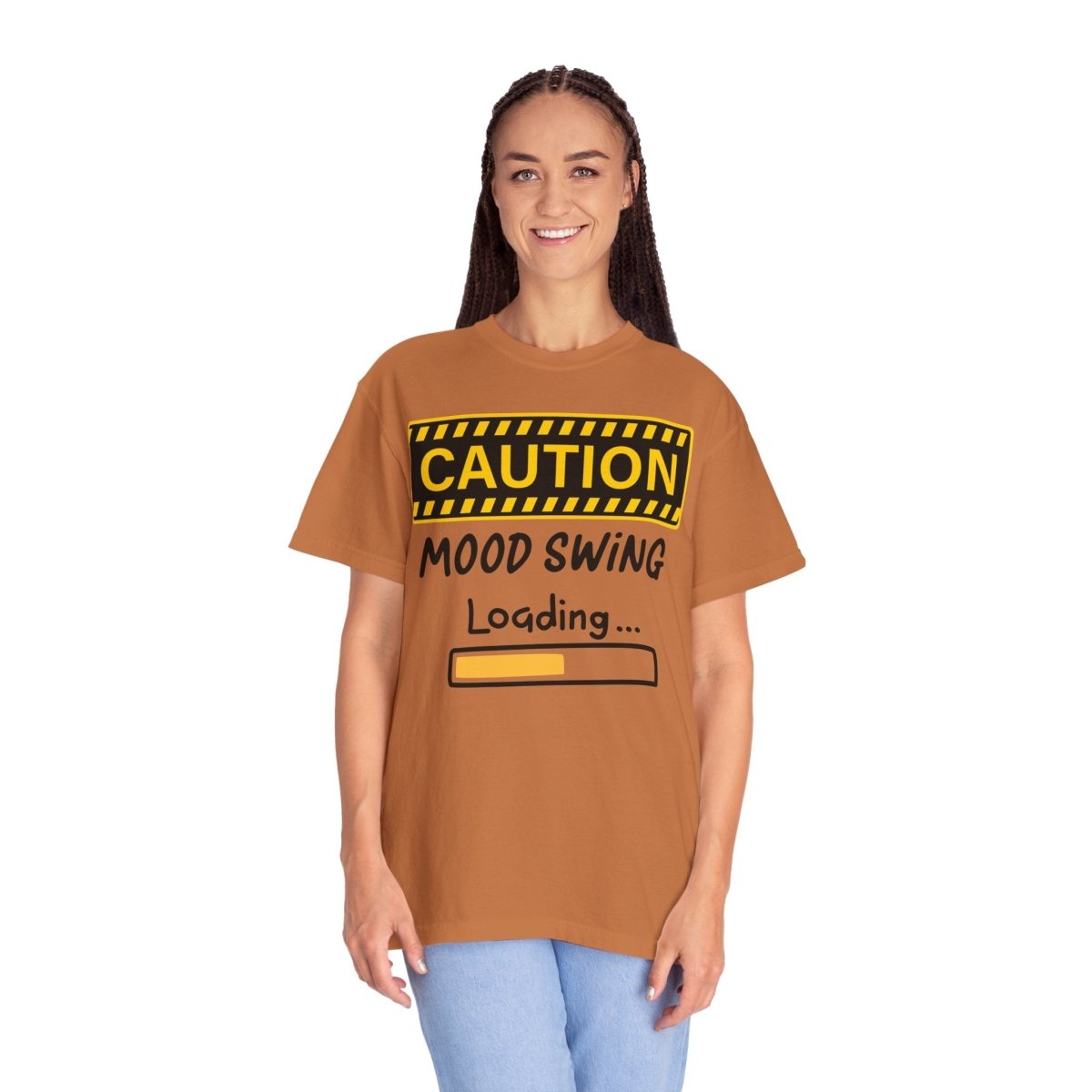 Caution Graphic Unisex Garment-Dyed T-Shirt | Fun Casual Tee | Sizes S-4XL | Soft & Relaxed Fit