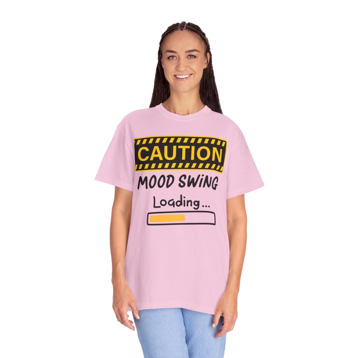 Caution Graphic Unisex Garment-Dyed T-Shirt | Fun Casual Tee | Sizes S-4XL | Soft & Relaxed Fit
