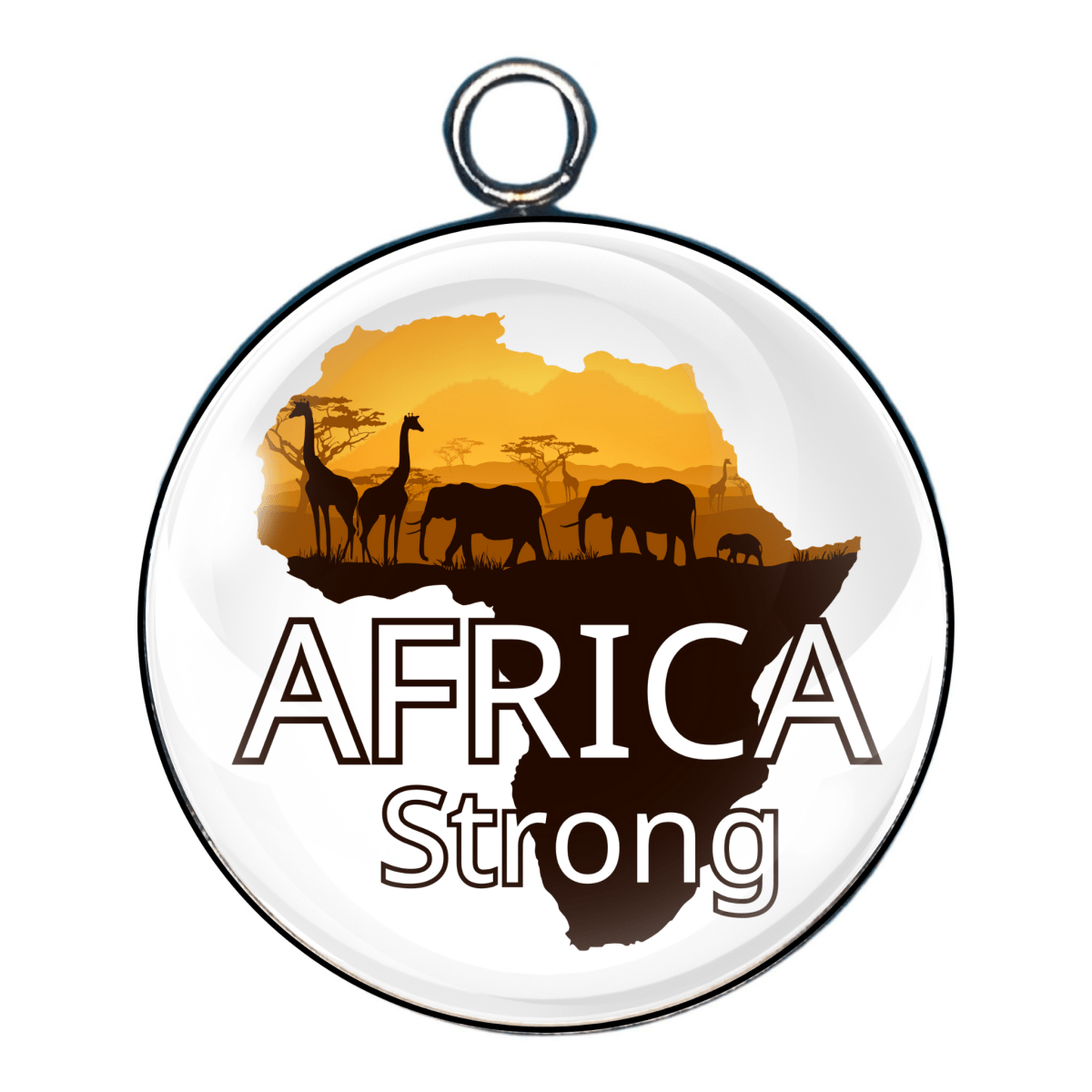 charms of Africa glass cabochon charm