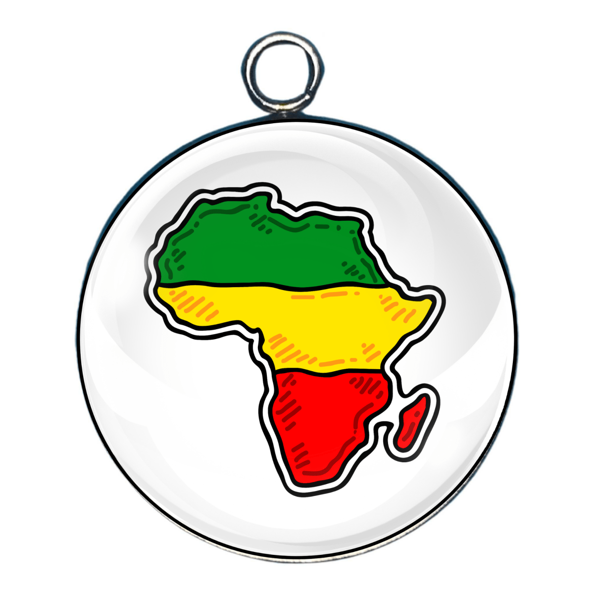 charms of Africa glass cabochon charm