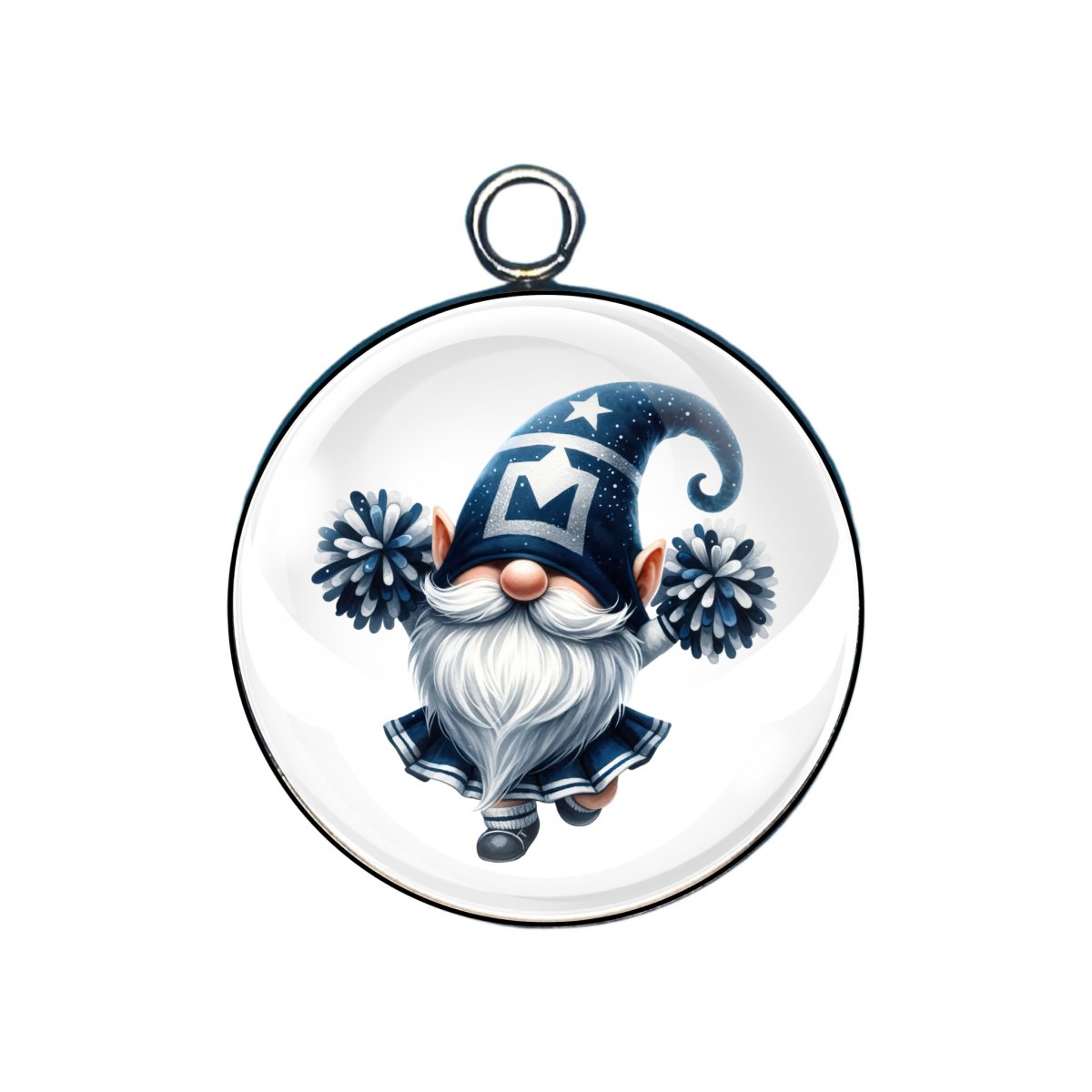 Cheerleading Gnomes Glass Cabochon Charms
