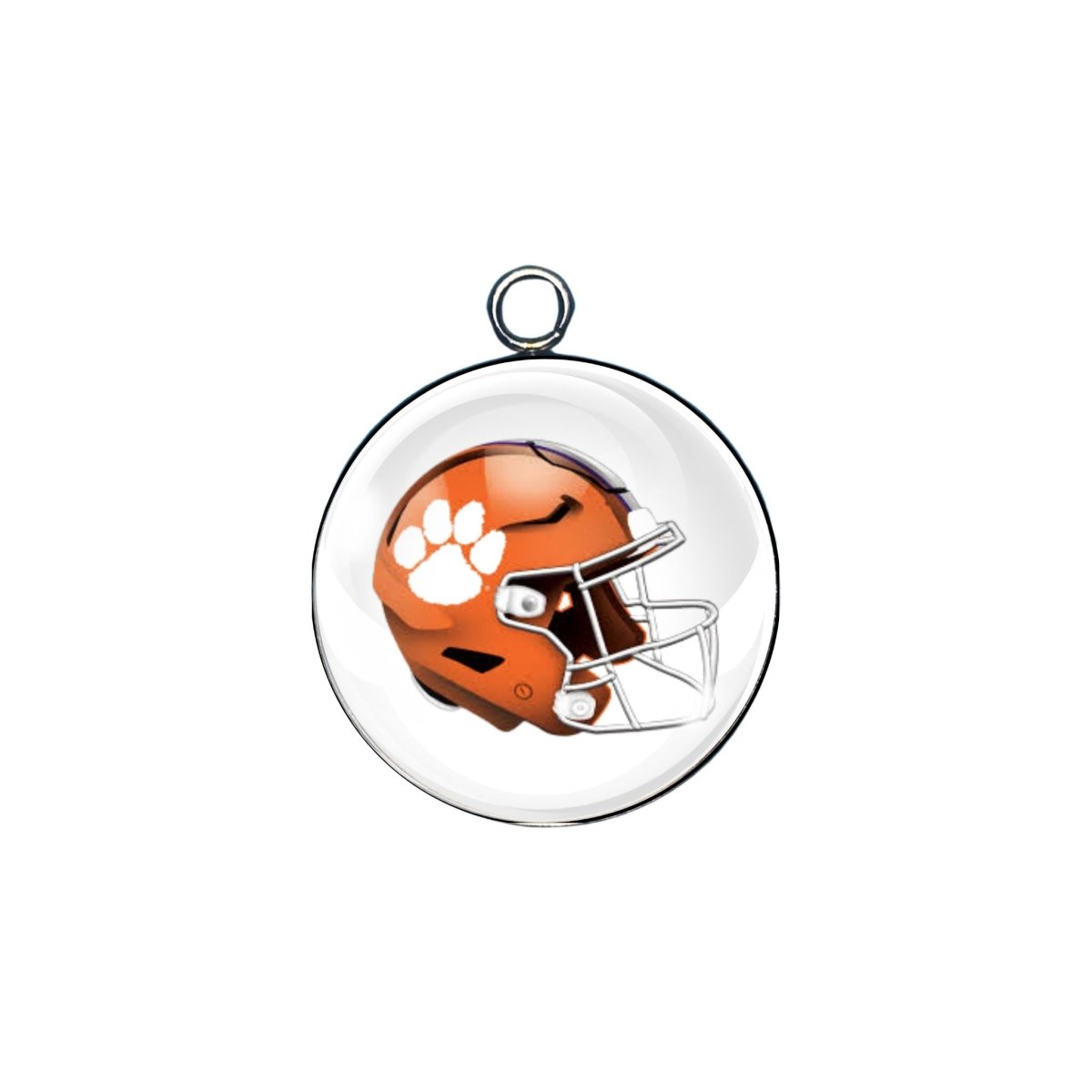 Clemson Tigers glass cabochon charm