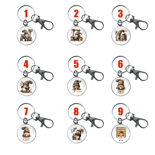 Coffee gnome Keyrings