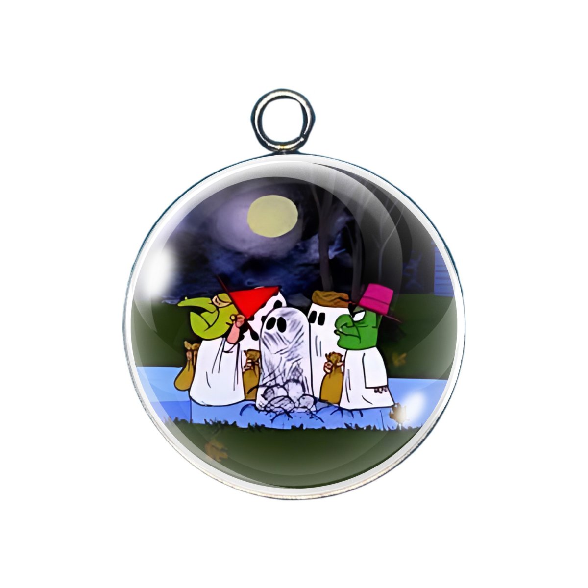 Trick-or-treating group of ghosts