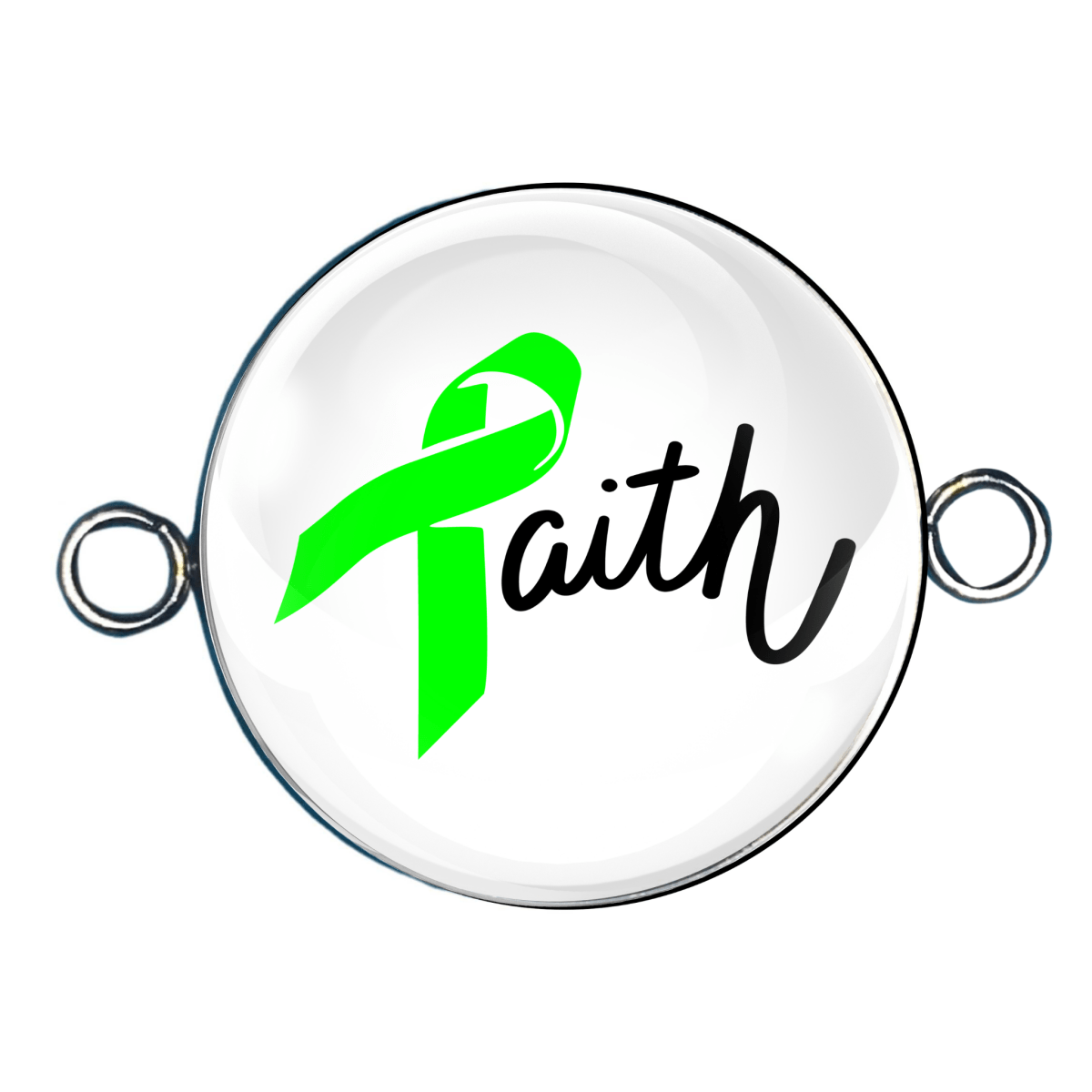 Double Eyelet Faith Cancer Awareness Bracelet/Necklace Charms