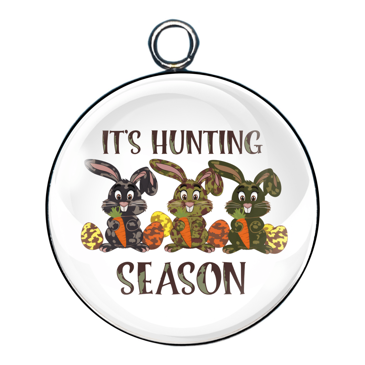 easter egg hunt glass cabochon charm
