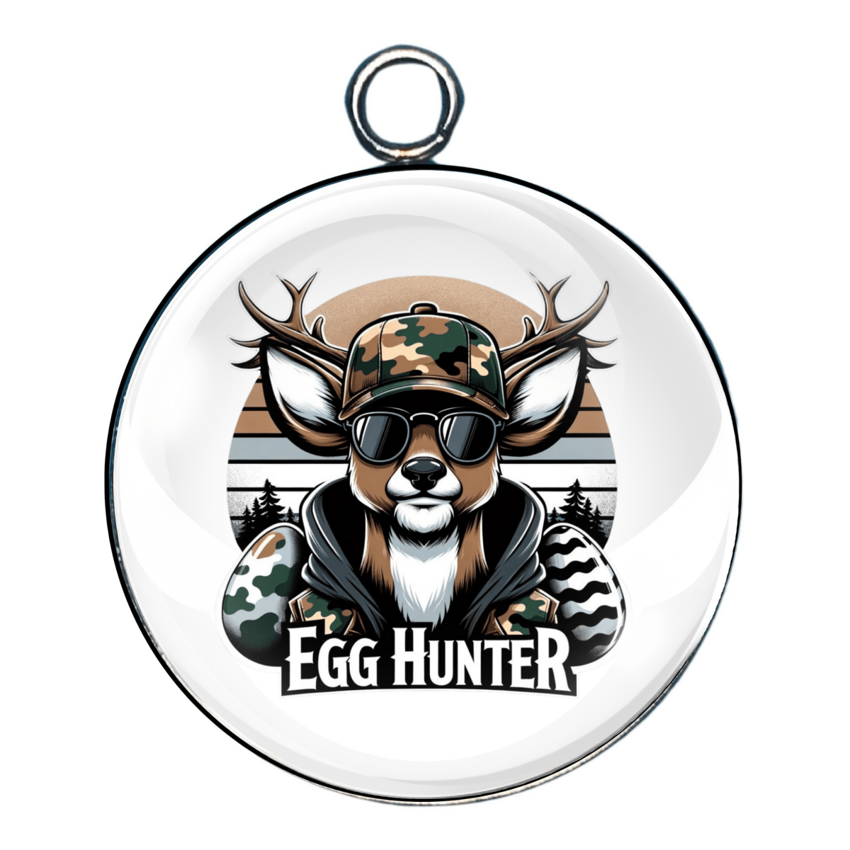 easter egg hunt glass cabochon charm