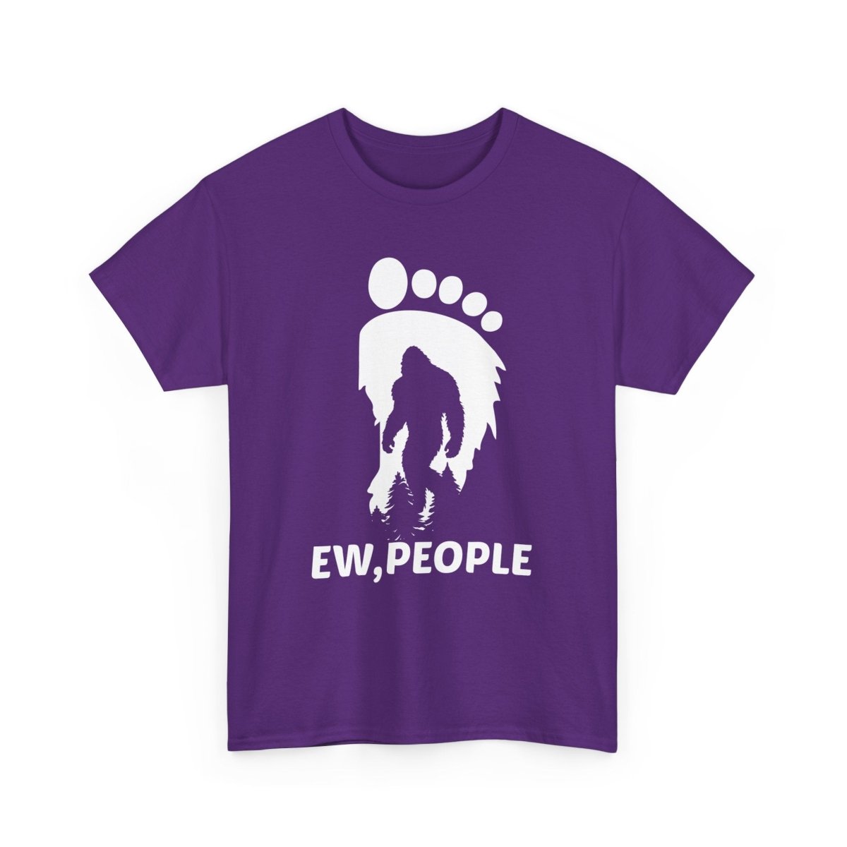 "EEW, PEOPLE" Bigfoot Humor Tee, Unisex Cotton Shirt, Gift for Sasquatch Lovers,