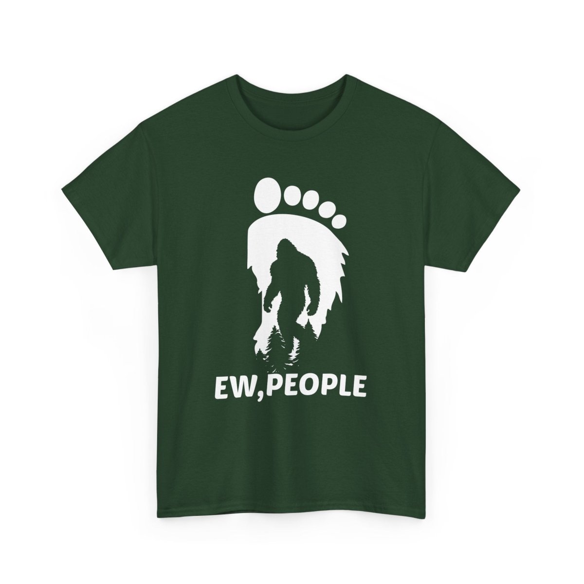 "EEW, PEOPLE" Bigfoot Humor Tee, Unisex Cotton Shirt, Gift for Sasquatch Lovers,