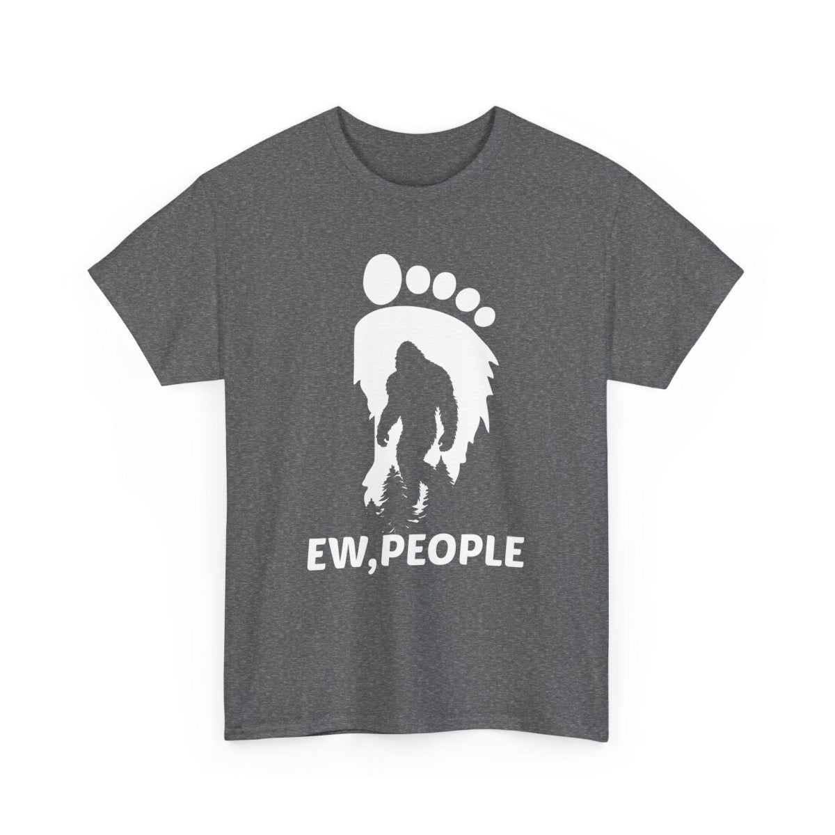 "EEW, PEOPLE" Bigfoot Humor Tee, Unisex Cotton Shirt, Gift for Sasquatch Lovers,