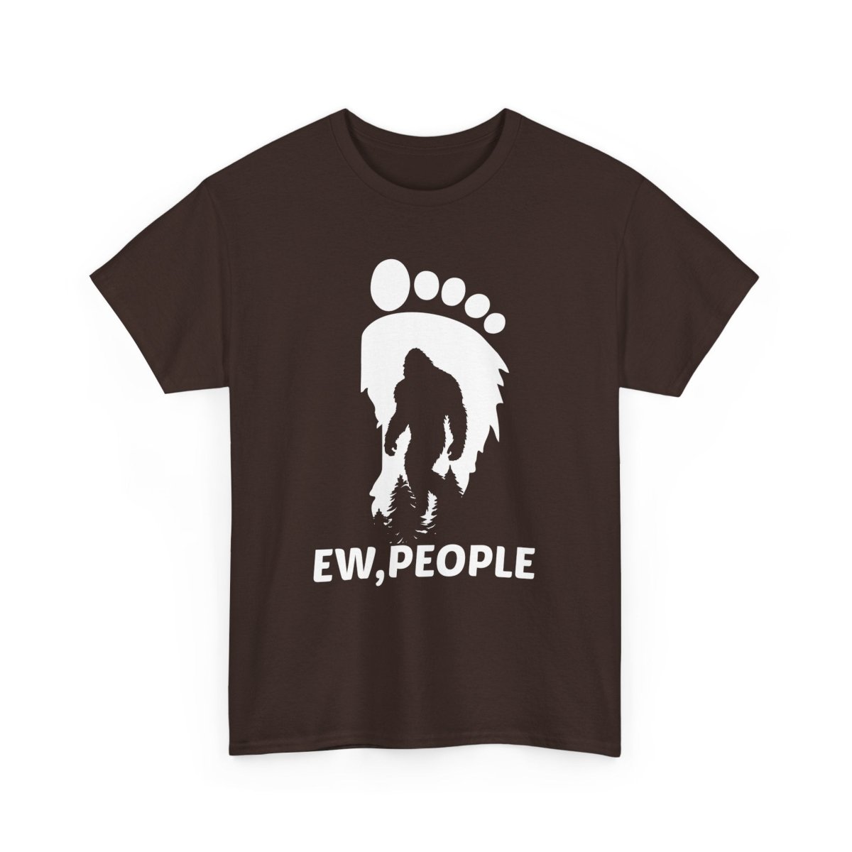 "EEW, PEOPLE" Bigfoot Humor Tee, Unisex Cotton Shirt, Gift for Sasquatch Lovers,