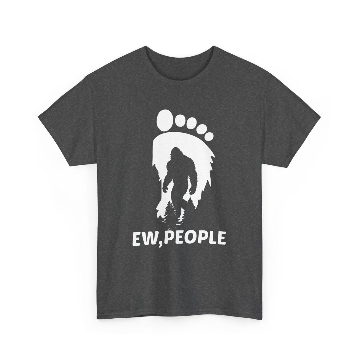 "EEW, PEOPLE" Bigfoot Humor Tee, Unisex Cotton Shirt, Gift for Sasquatch Lovers,