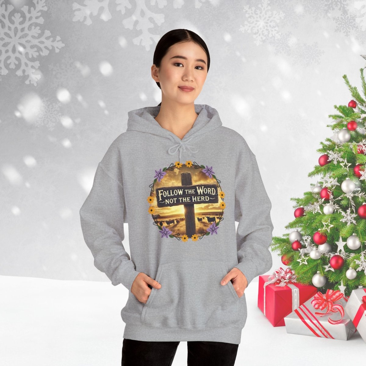Follow the Word Not the Herd Hoodie | Christian Unisex Faith Sweatshirt