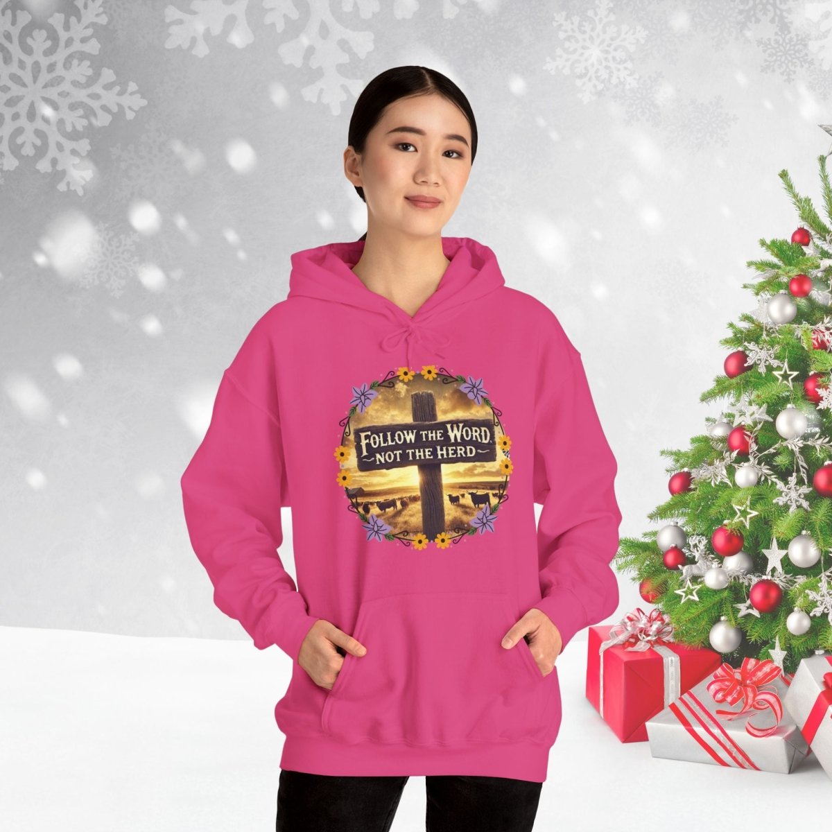 Follow the Word Not the Herd Hoodie | Christian Unisex Faith Sweatshirt