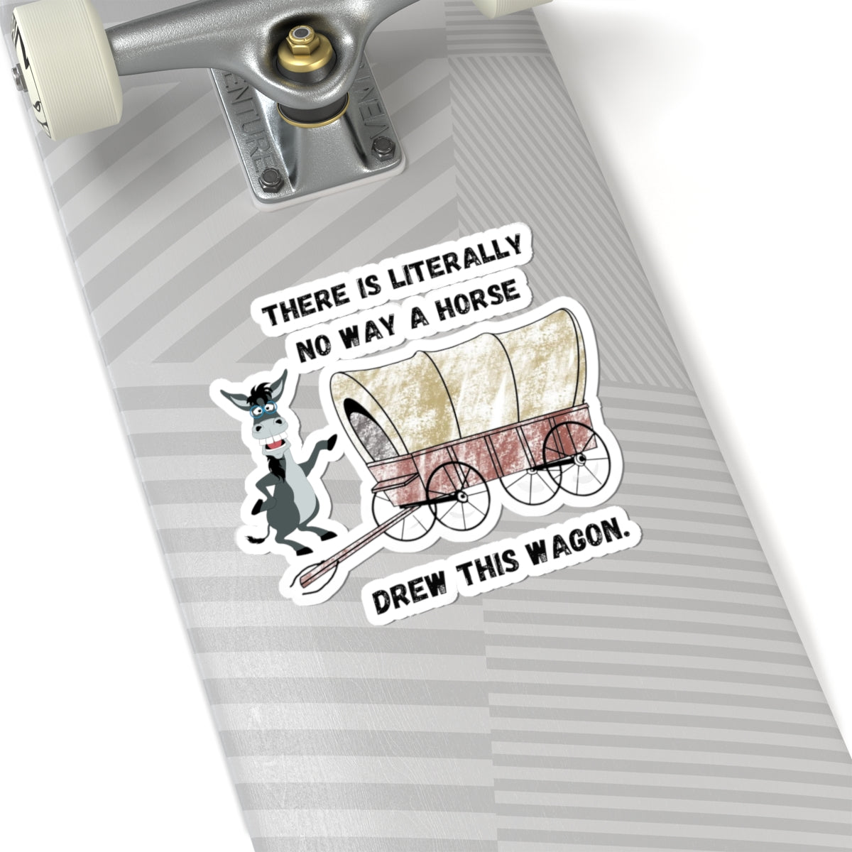 Funny Horse-Drawn Wagon Stickers, Hilarious Animal Lover Gift, Quirky
