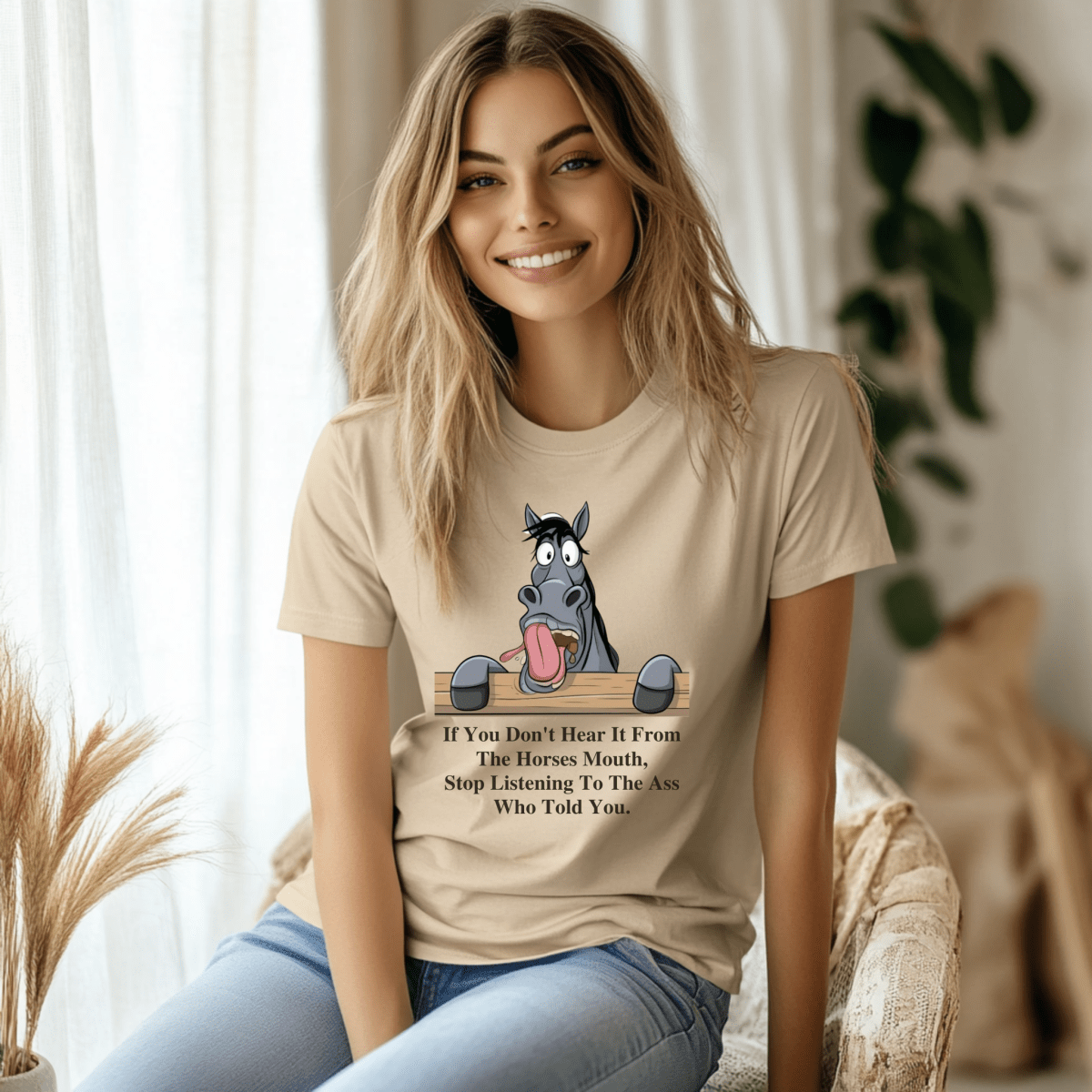 Funny Horse Quote Unisex T-Shirt, Animal Lover Tee, Gift for Horse Owners, Humor Shirt