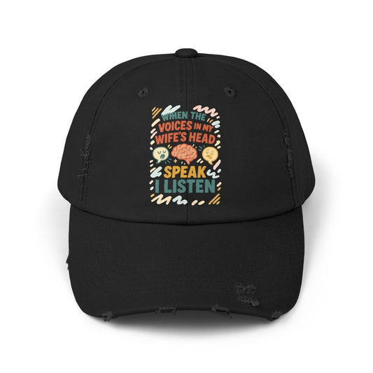 Funny Unisex Distressed Cap, Humor Hat for Dads, Gifts for Him, Casual Wear,