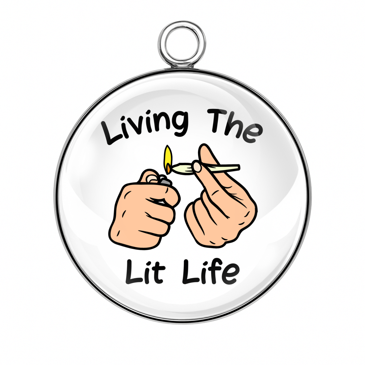 Living the Lit Life, two hands lighting a joint