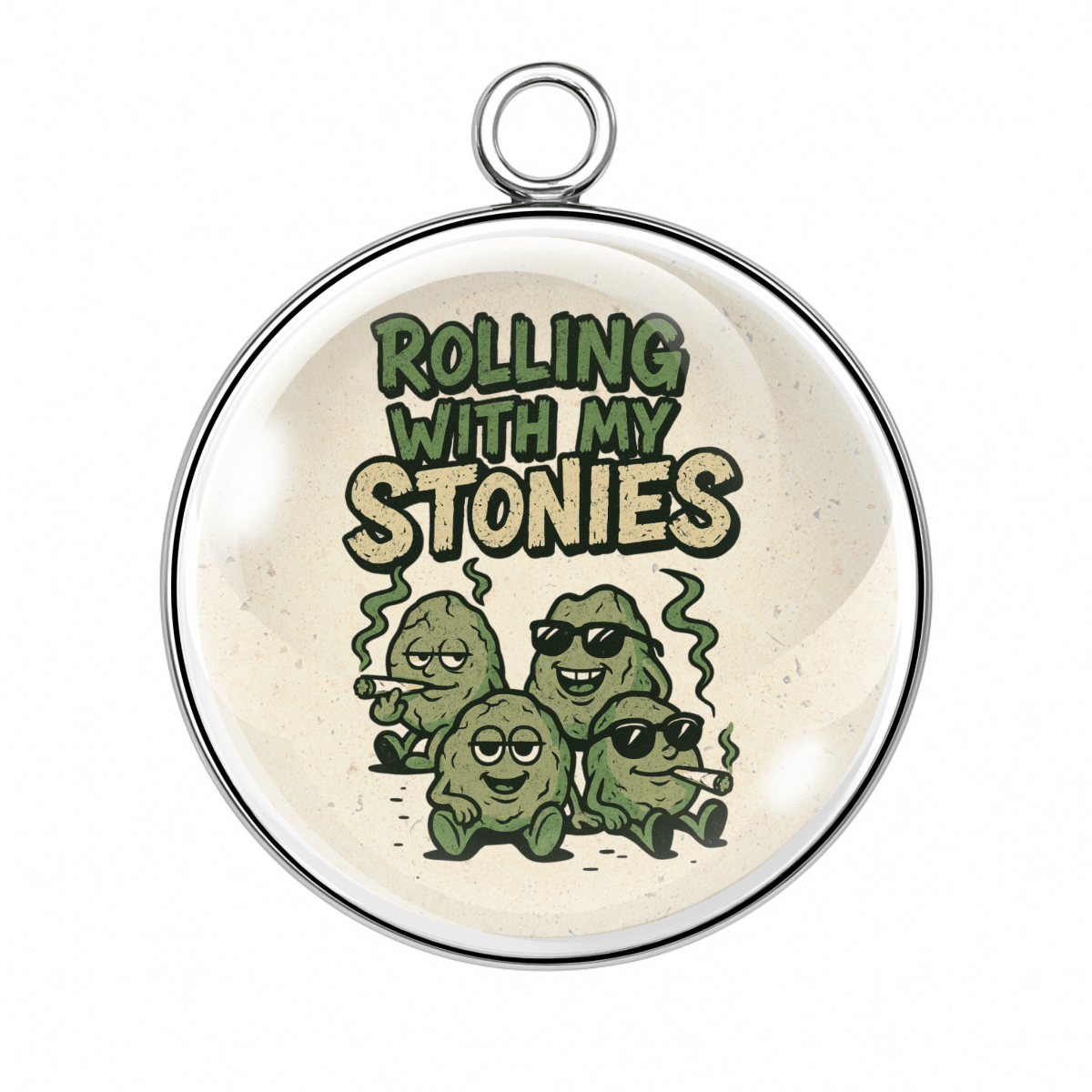 four stones smoking joints it says Rolling with my Stonies.