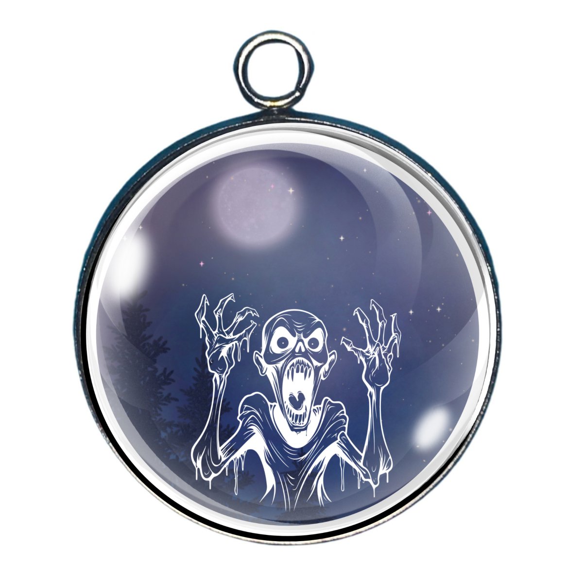charm of a ghost/zombe screaming under the full moon