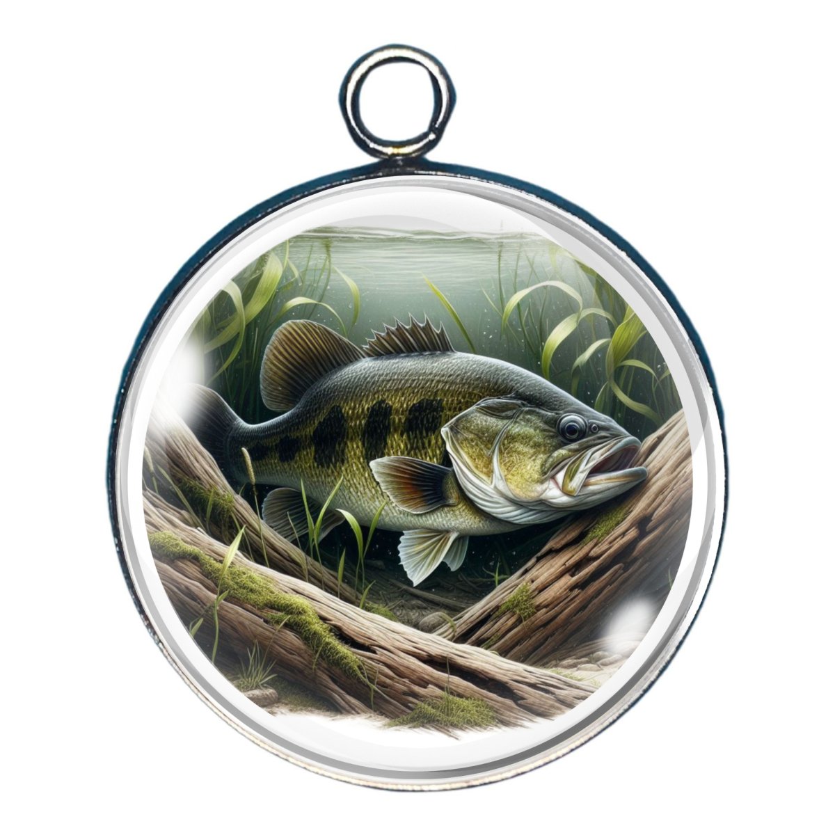 Go Fishing Glass Cabochon Charms, Father's Day Fishing Charms
