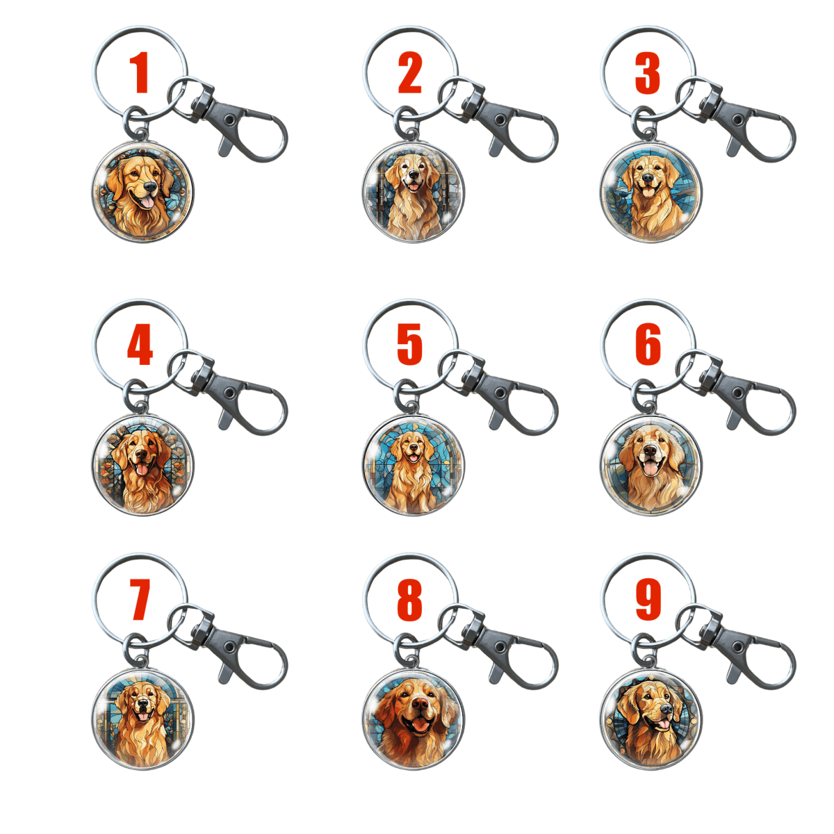 Golden Retriever Key Rings – Handmade & Timeless