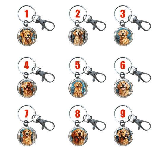 Golden Retriever Key Rings β Handmade & Timeless